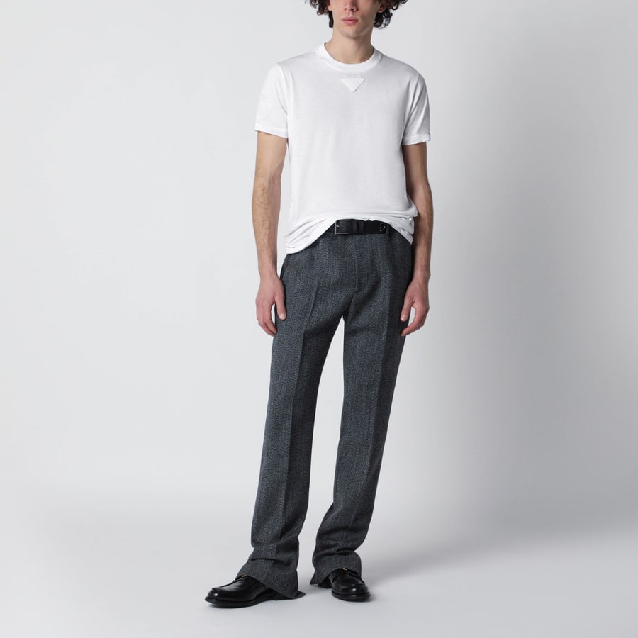 Prada T-shirt bianca in cotone, view 2