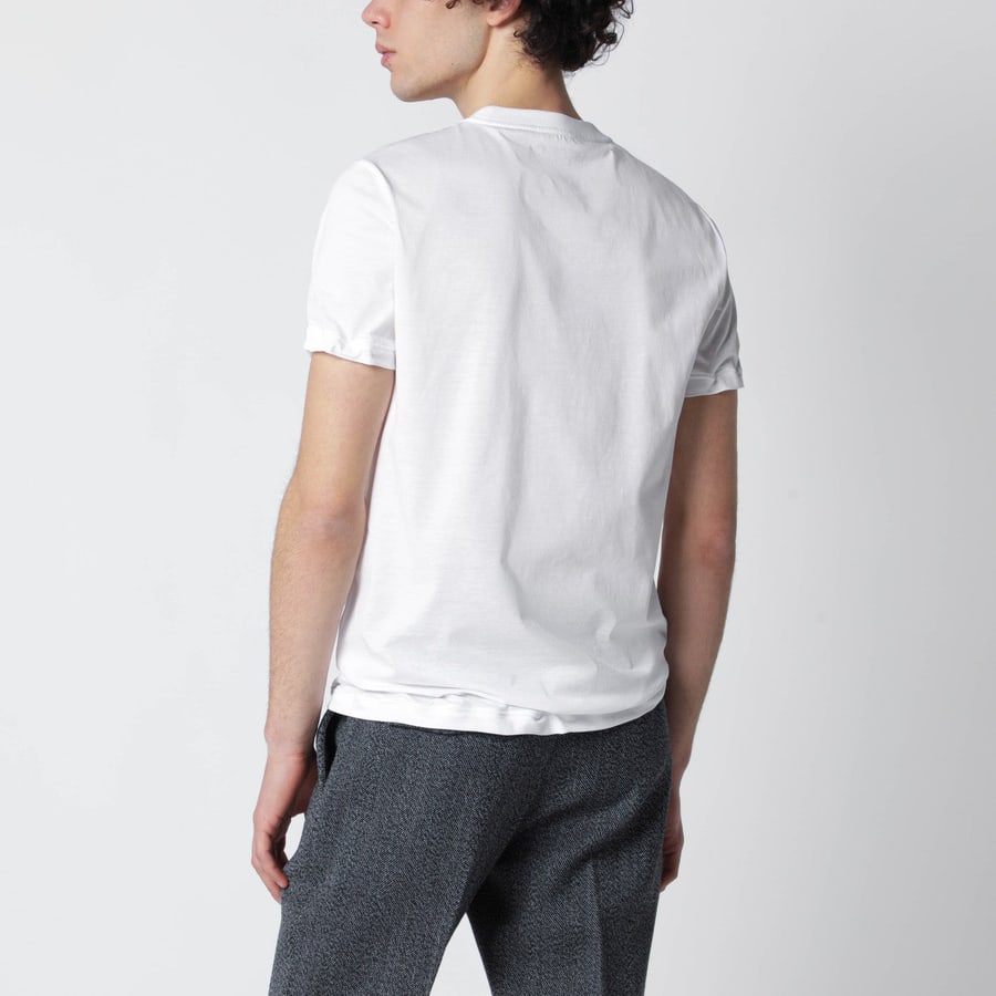 Prada T-shirt bianca in cotone, view 3