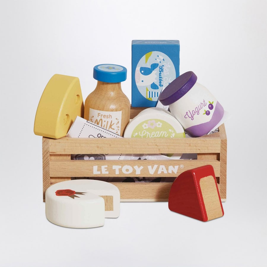 LE TOY VAN Gioco educativo cassa del mercato dei formaggi e dei latticini