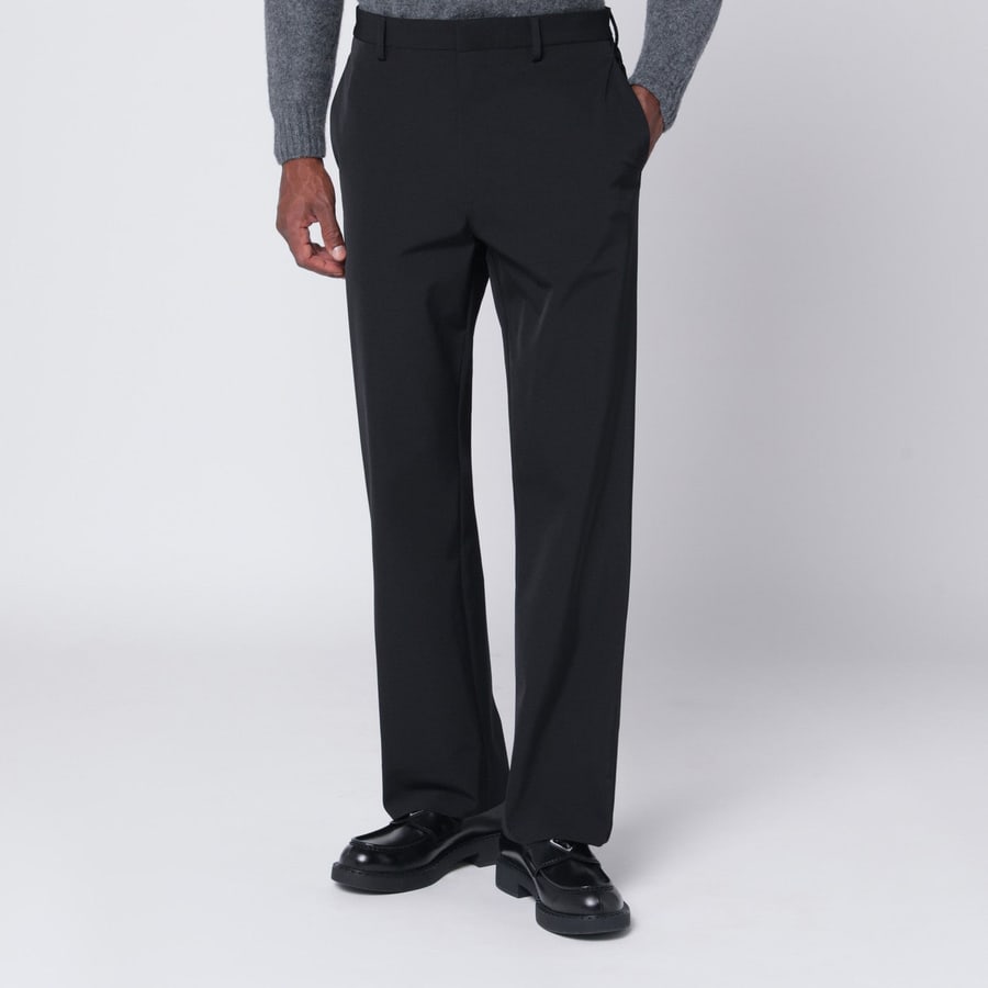Prada Pantalone nero in tecno stretch