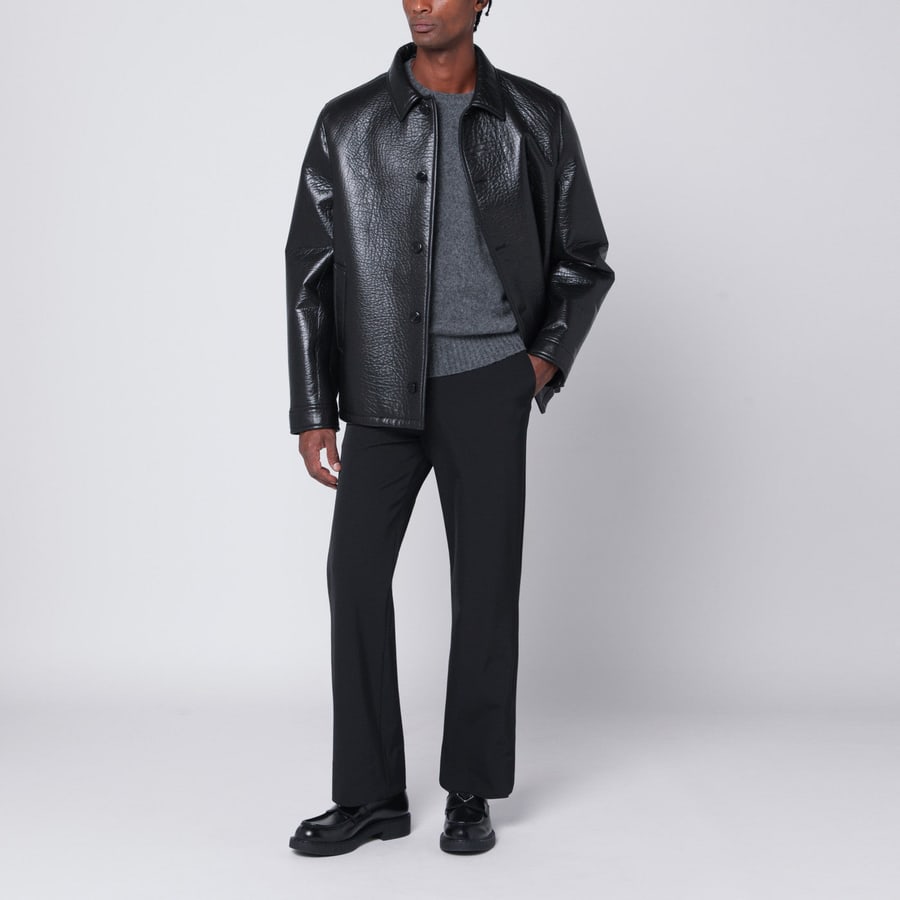 Prada Pantalone nero in tecno stretch, view 2