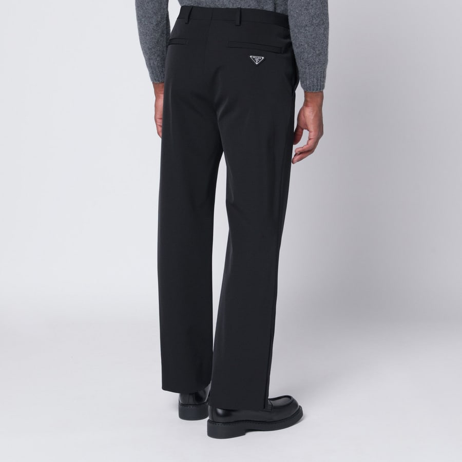 Prada Pantalone nero in tecno stretch, view 4