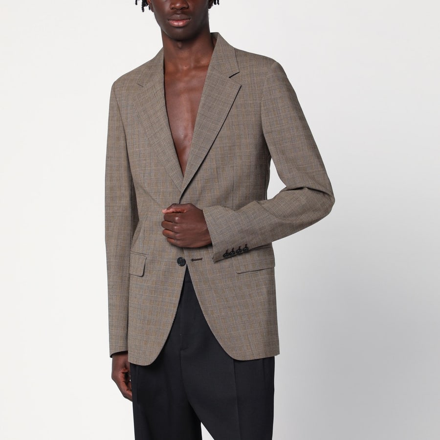 MM6 Giacca monopetto marrone in misto lana