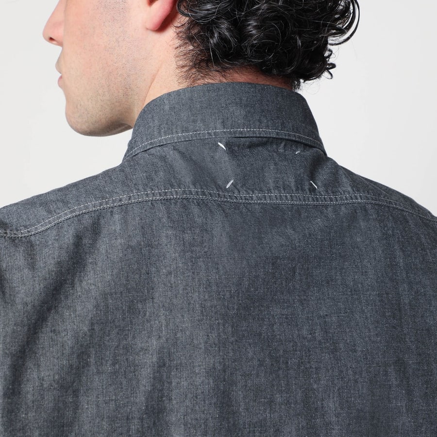 Maison Margiela Camicia grigia in cotone, view 4