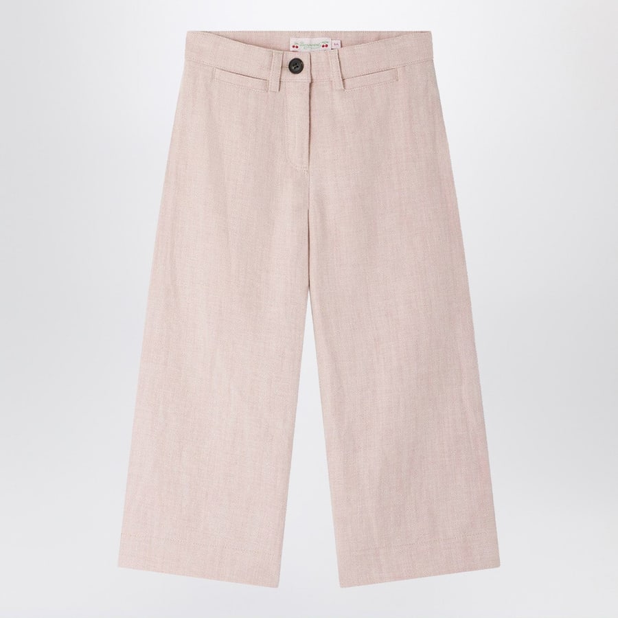 BONPOINT Pantalone Gersande rosa in misto lino