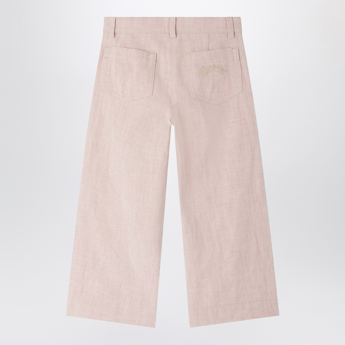 BONPOINT Pantalone Gersande rosa in misto lino, view 2