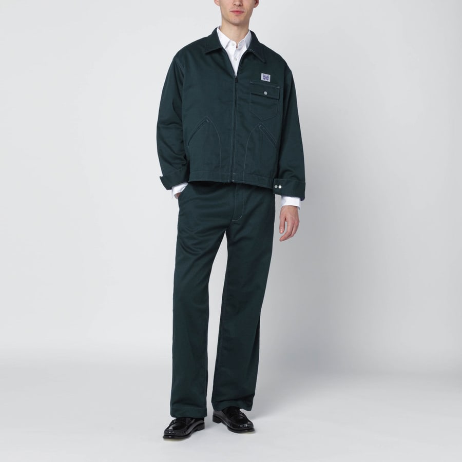 NEEDLES Pantalone verde in misto cotone, view 2