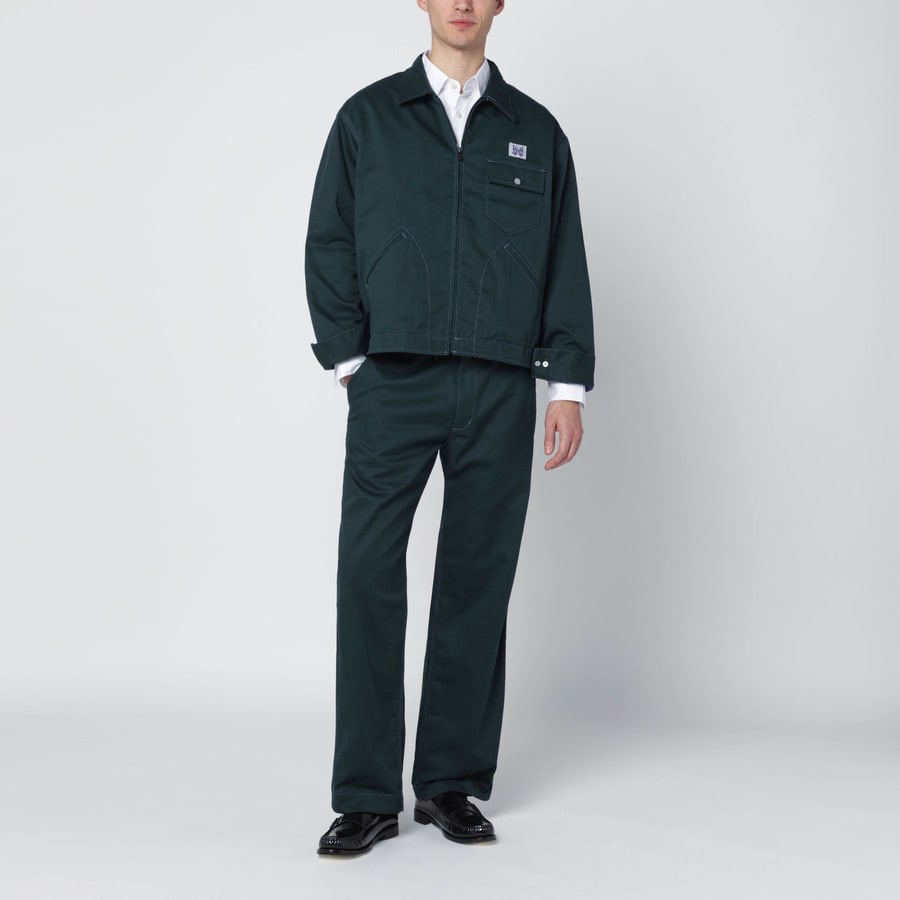 NEEDLES Giacca camicia con zip verde, view 2