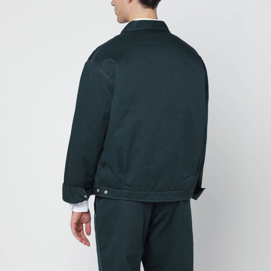 NEEDLES Giacca camicia con zip verde, view 3