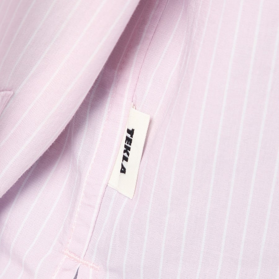 TEKLA Camicia pigiama rosa a righe, view 4