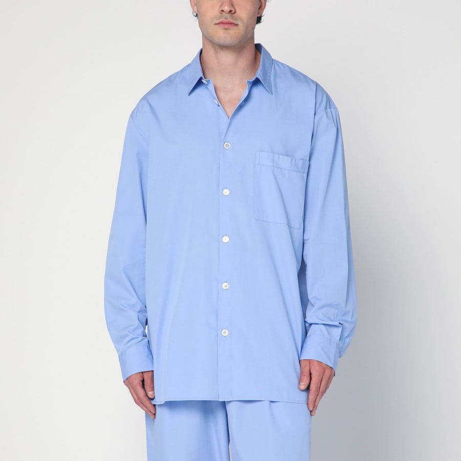 TEKLA Camicia pigiama blu fiordaliso