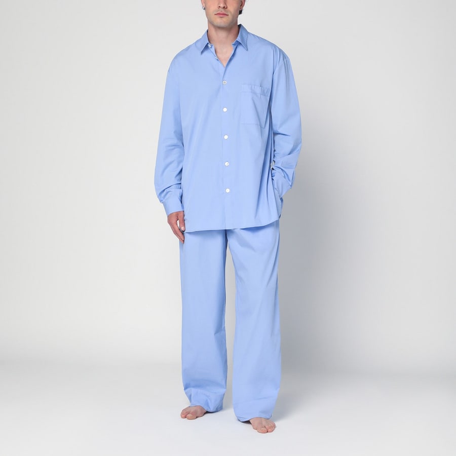 TEKLA Camicia pigiama blu fiordaliso, view 2