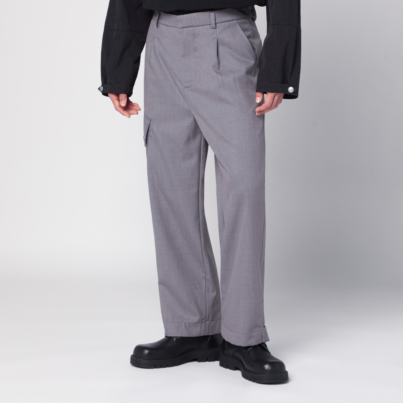 OAMC Pantaloni Peacemaker grigi in misto lana