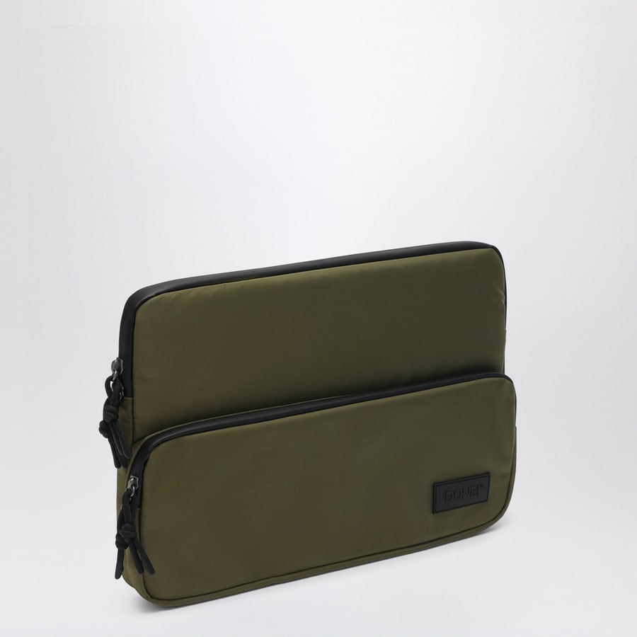 DONE! Laptop case verde in nylon, view 2