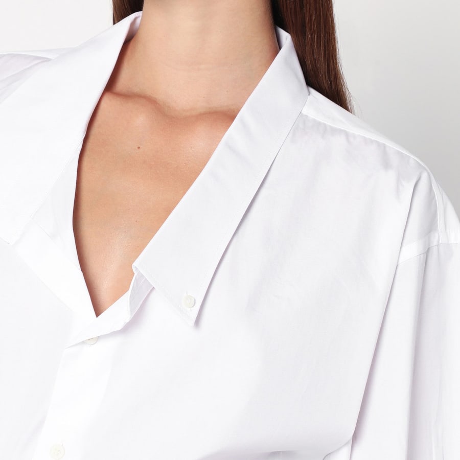 Prada Camicia bianca in popeline, view 4
