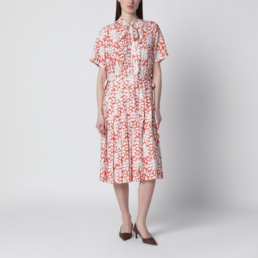 Prada Abito chemisier con motivo floreale