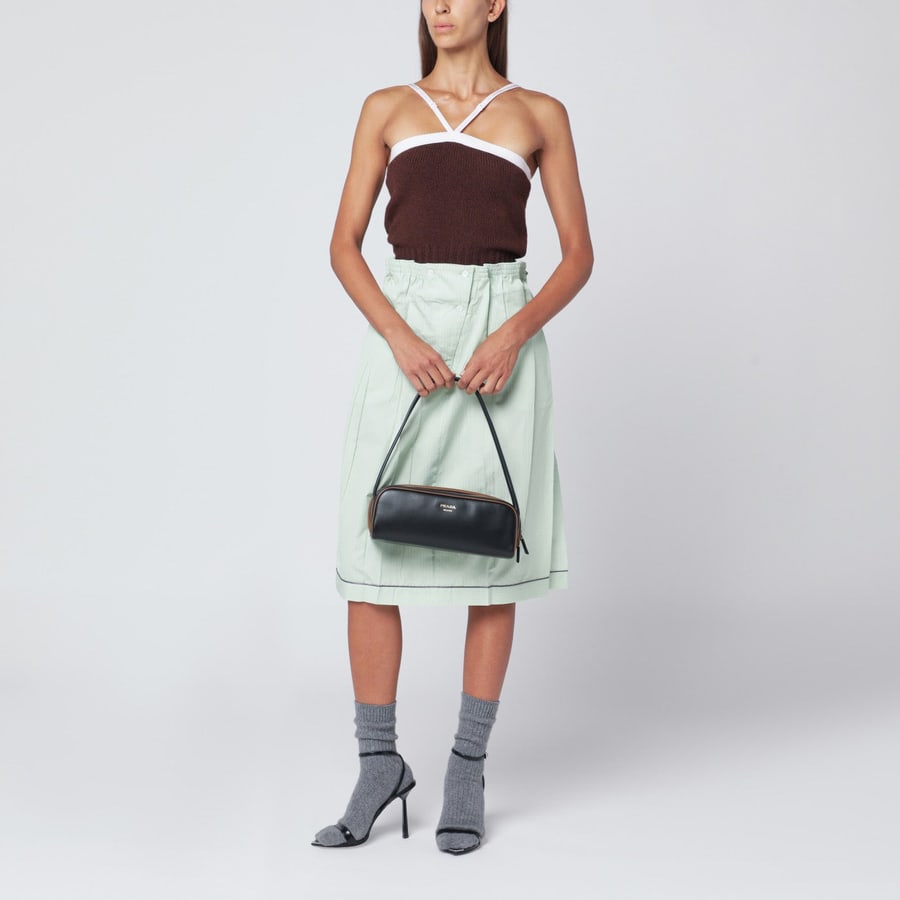 Prada Top in lana e cashmere marrone, view 2
