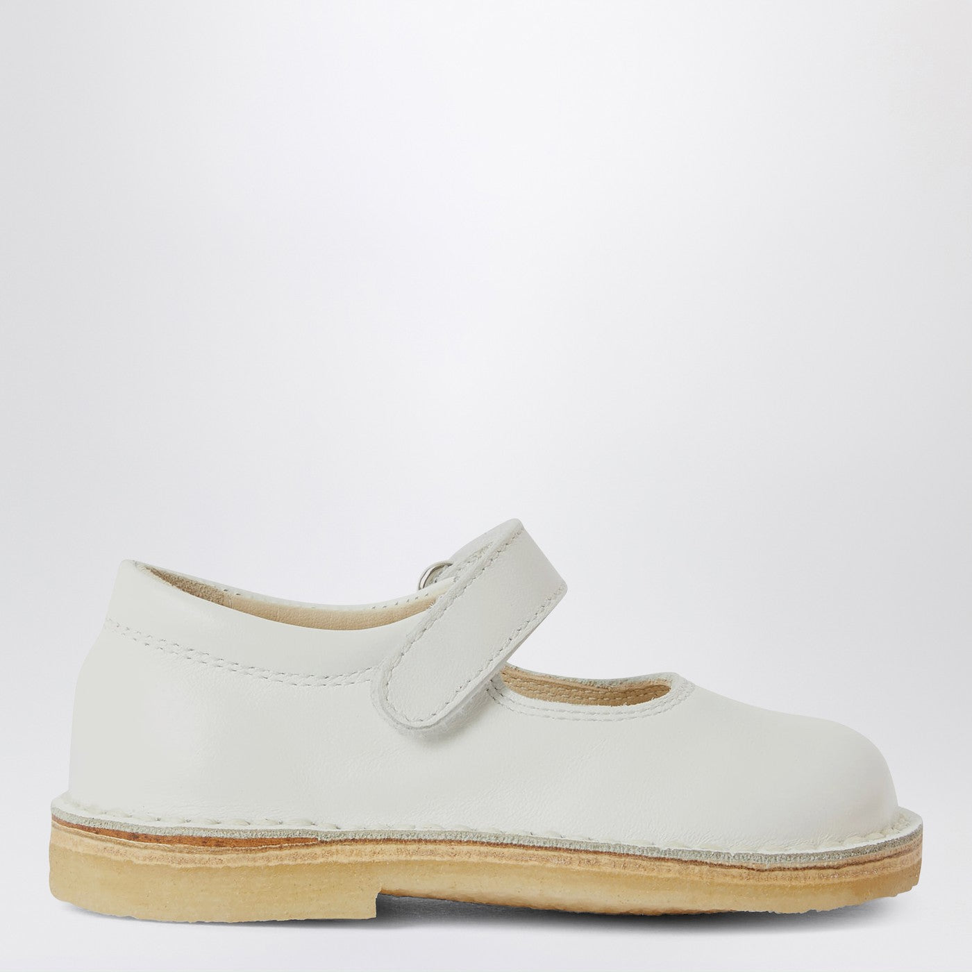IL GUFO Sandalo bianco in pelle con cinturino