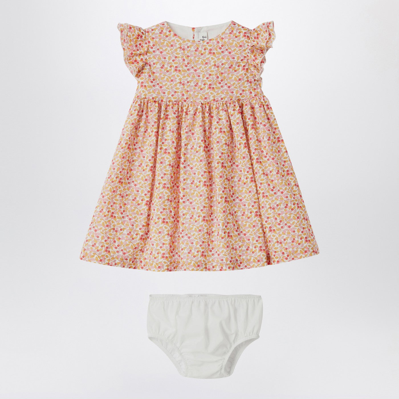 IL GUFO Abito con culotte albicocca in tessuto Liberty