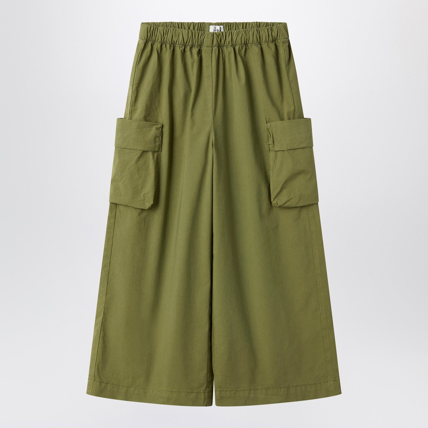 IL GUFO Pantalone a palazzo verde abete