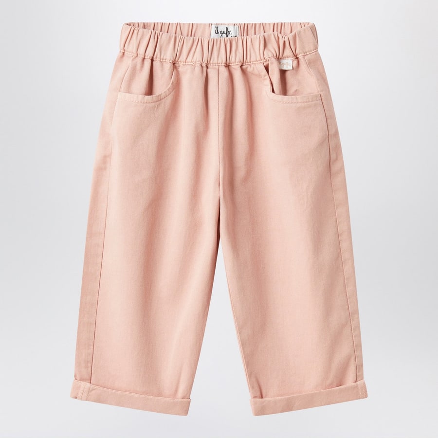 IL GUFO Pantalone rosa in cotone