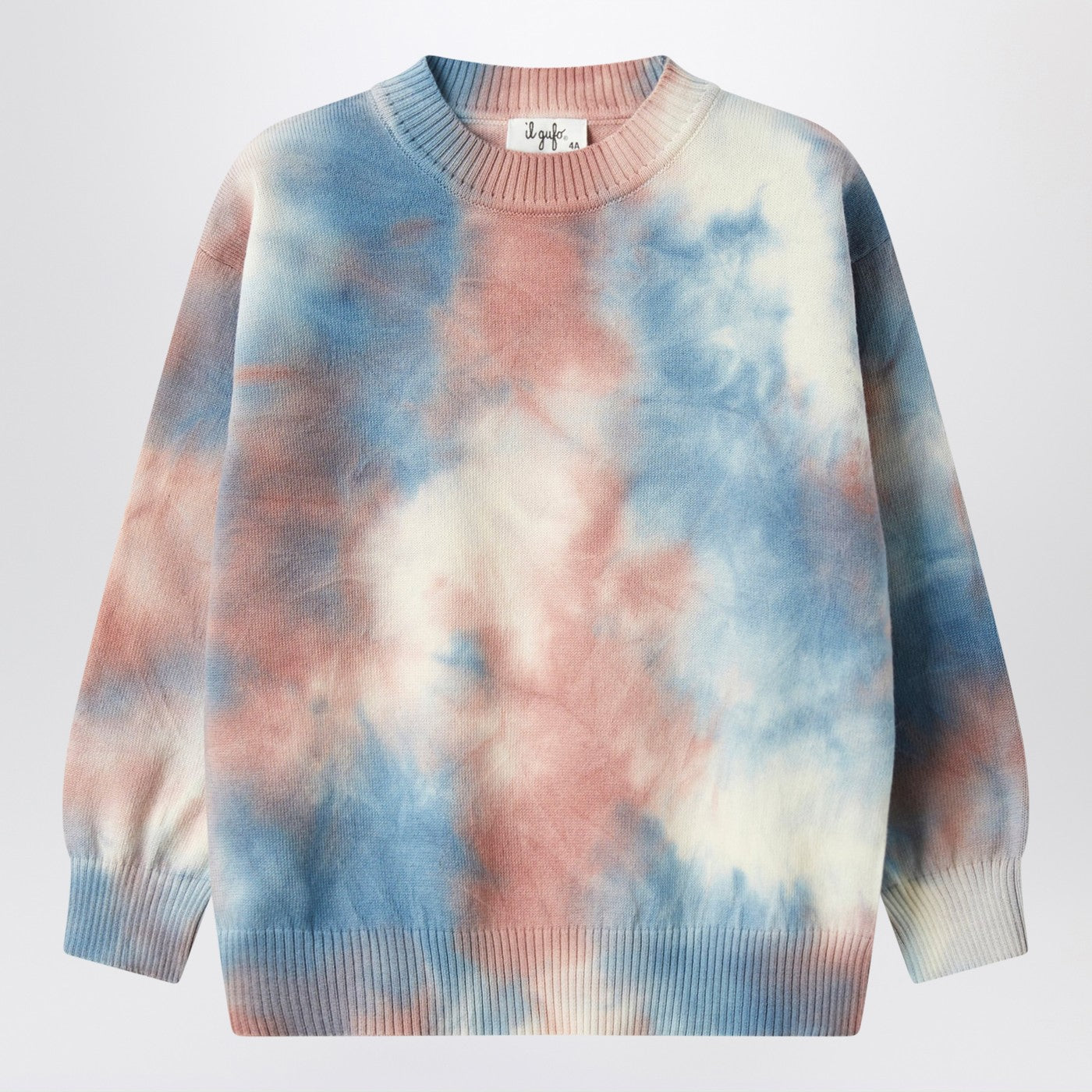 IL GUFO Maglione con stampa areografo effetto tie-dye