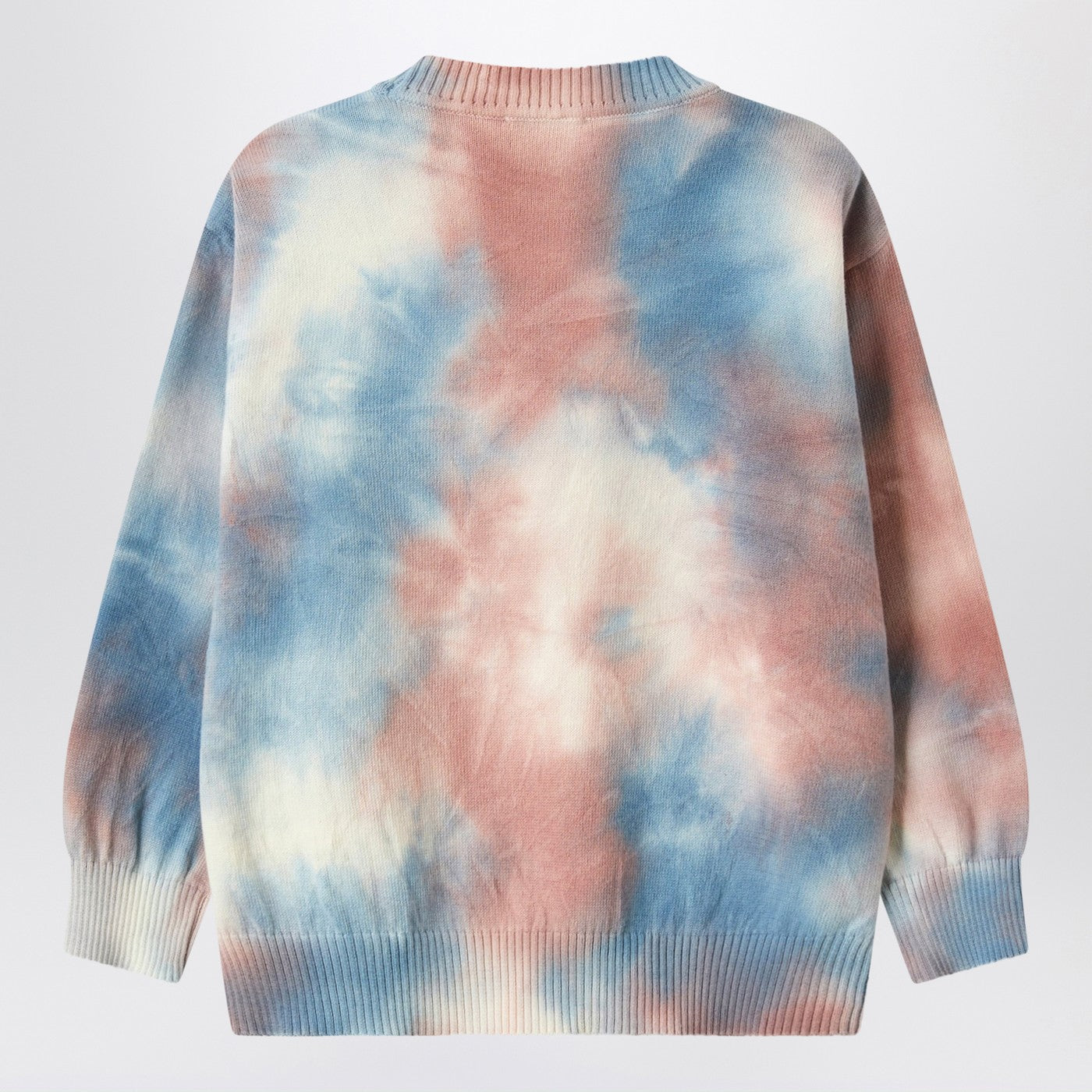 IL GUFO Maglione con stampa areografo effetto tie-dye, view 2