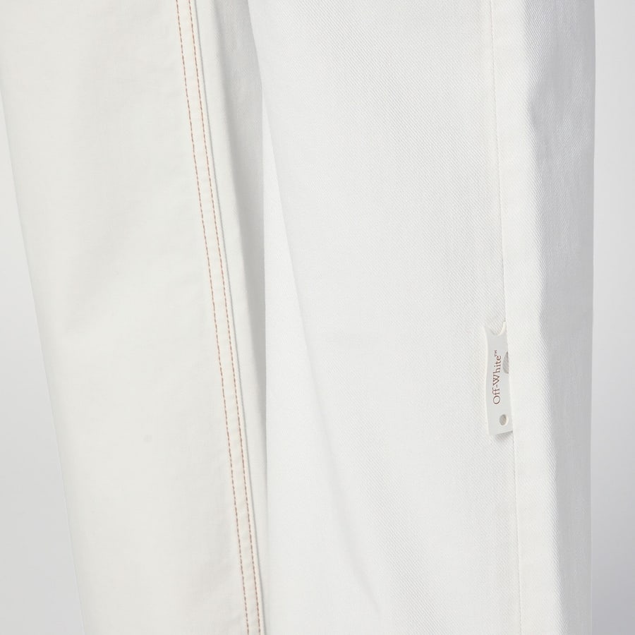 Off-White Jeans bianco in denim, view 5