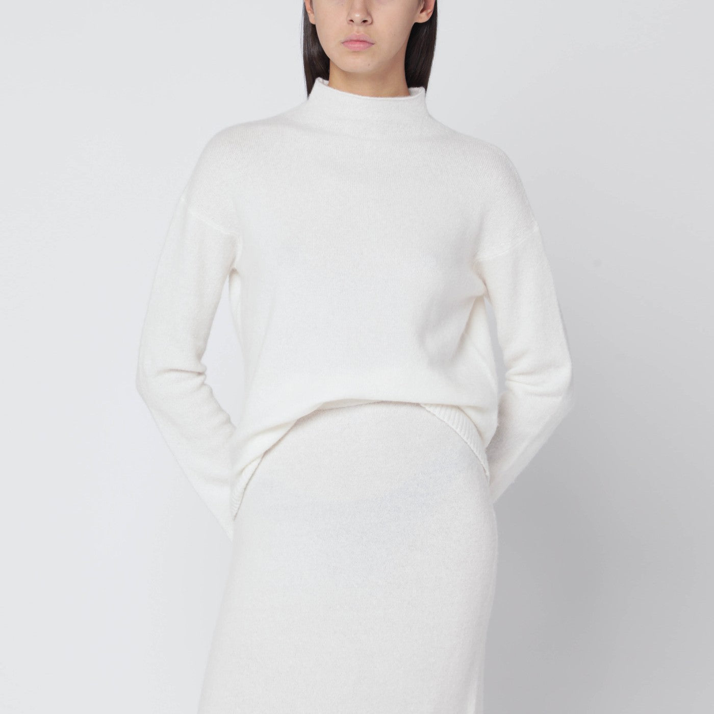 Max Mara Maglione avorio in misto cashmere