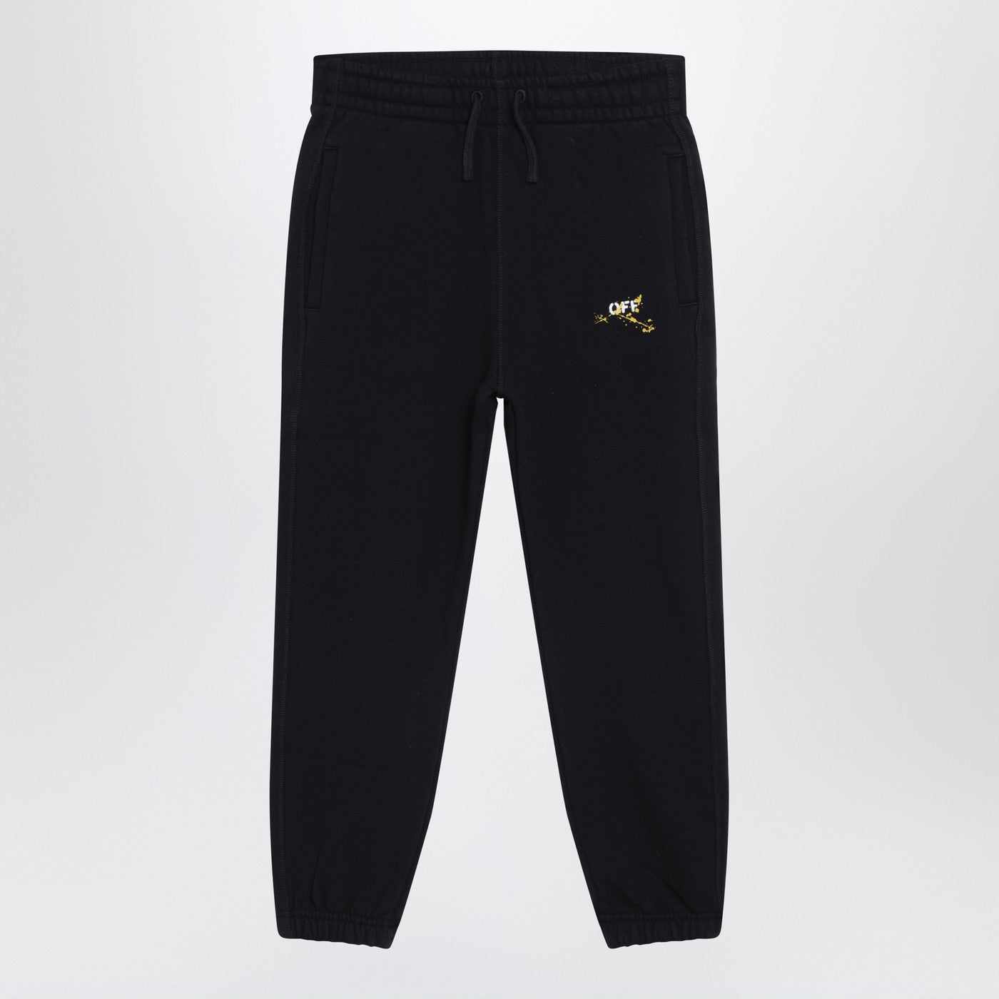 Off-White Pantaloni jogging Diagonal Splat Logo neri