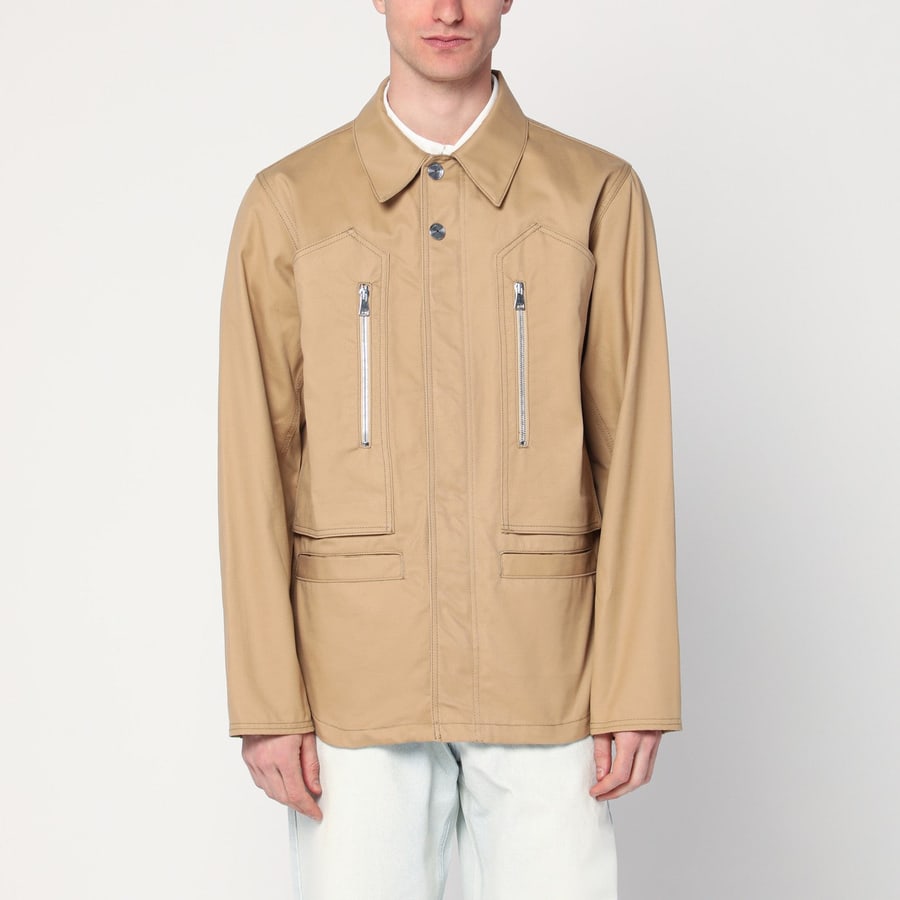 NAMACHEKO Giacca camicia beige in cotone