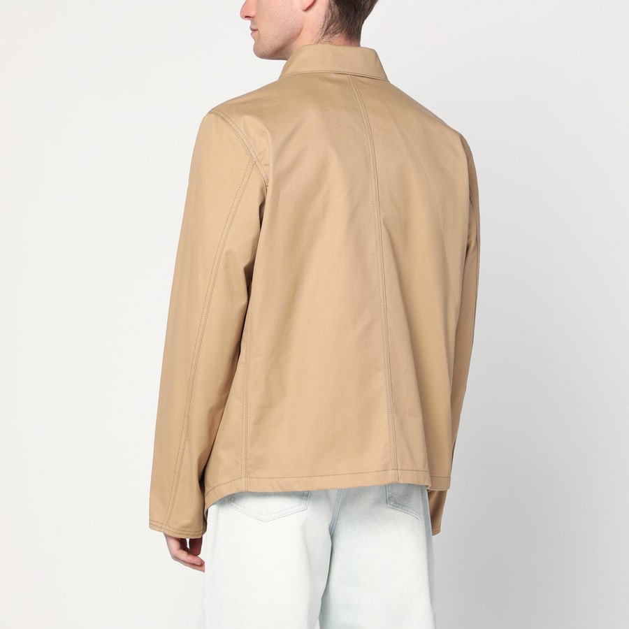 NAMACHEKO Giacca camicia beige in cotone, view 3