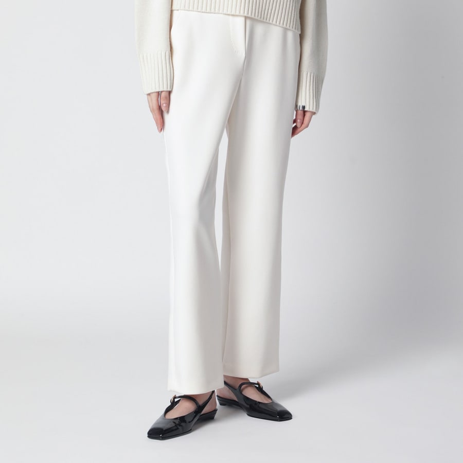 Max Mara Pantalone a gamba dritta avorio