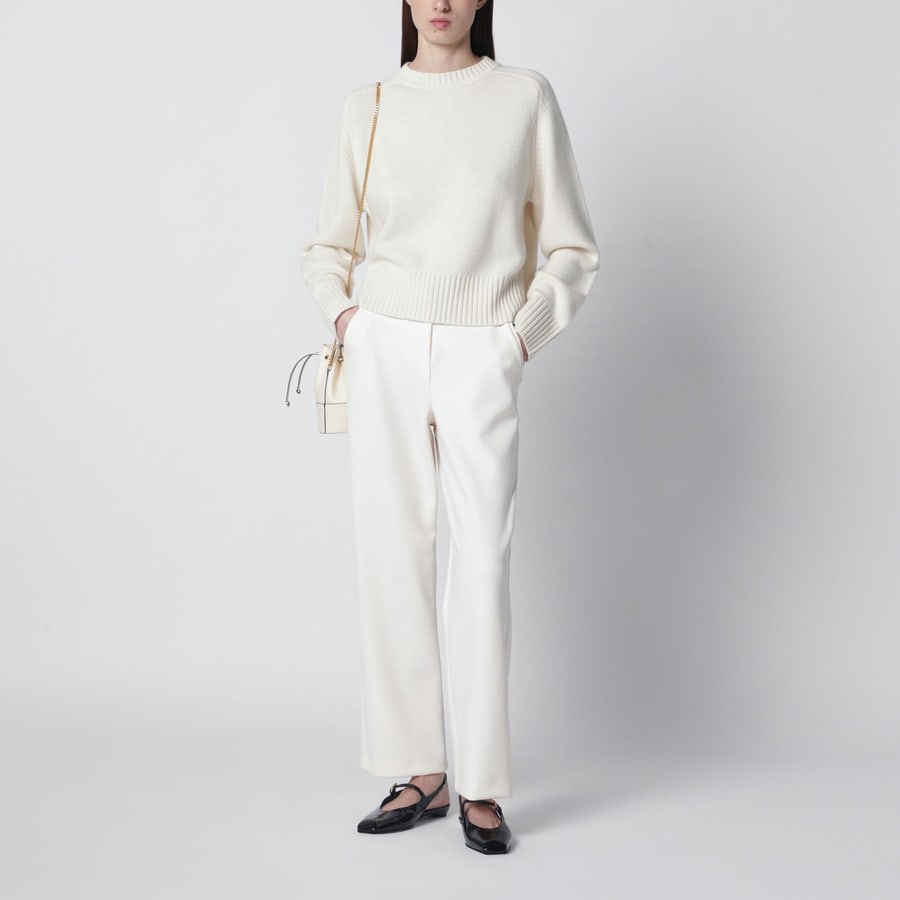 Max Mara Pantalone a gamba dritta avorio, view 2