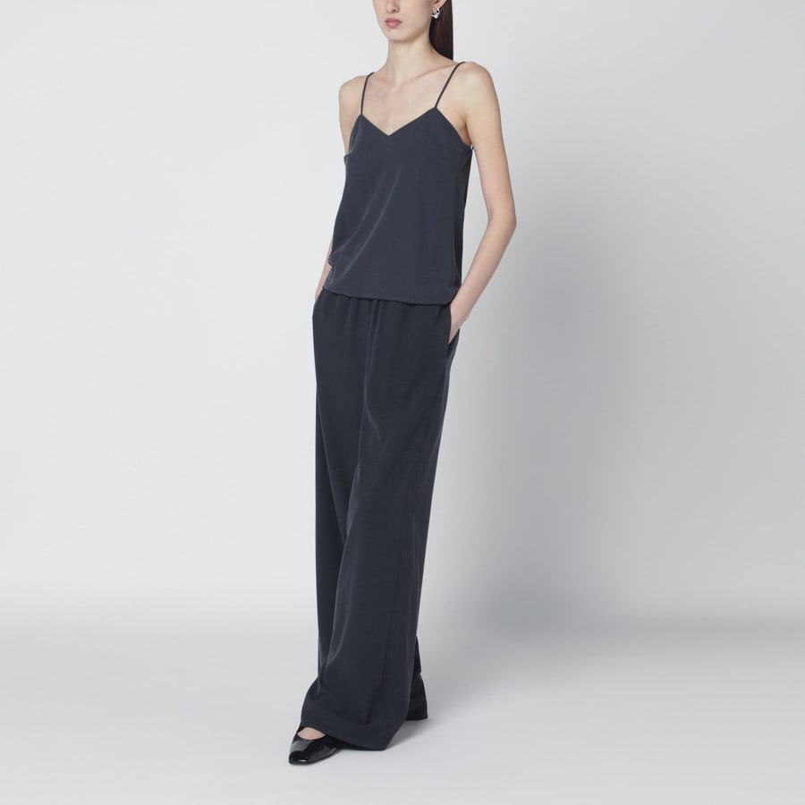 Max Mara Canotta blu in seta, view 2