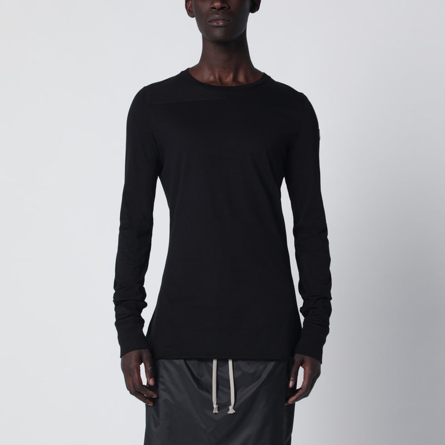 MONCLER + RICK OWENS Maglia nera in cotone