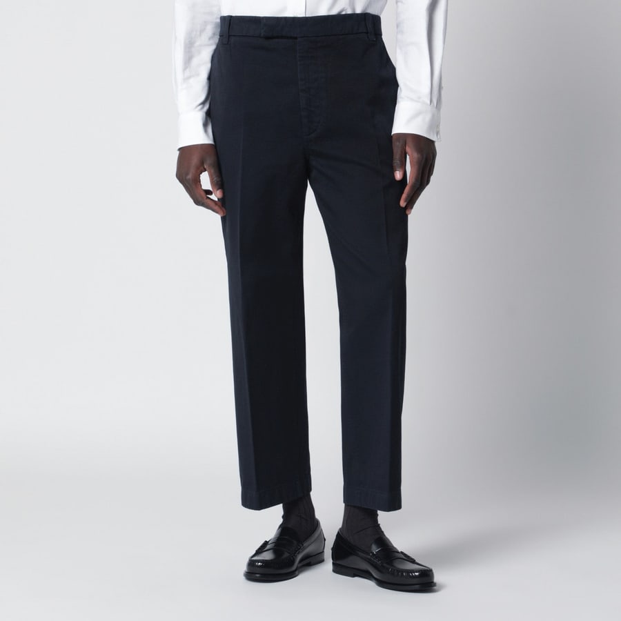 Thom Browne Pantalone blu navy in cotone