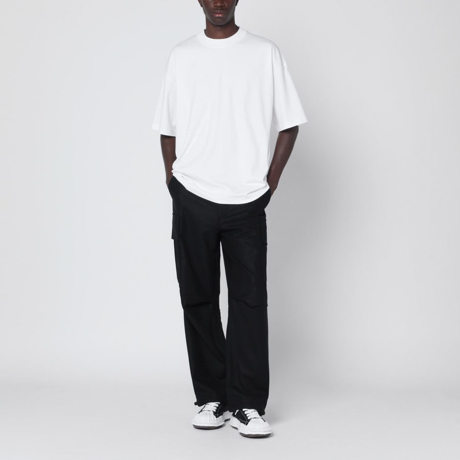 DARKPARK Pantalone cargo Saint nero in lana, view 2