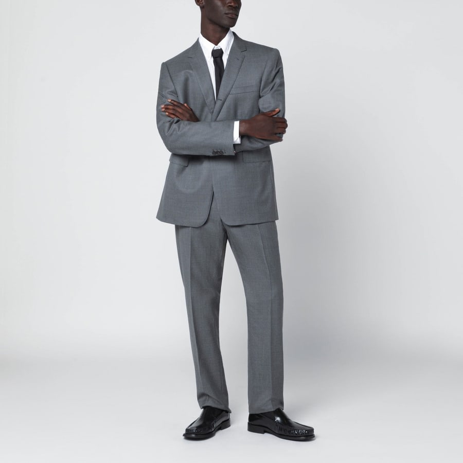 Thom Browne Pantalone grigio in lana, view 2