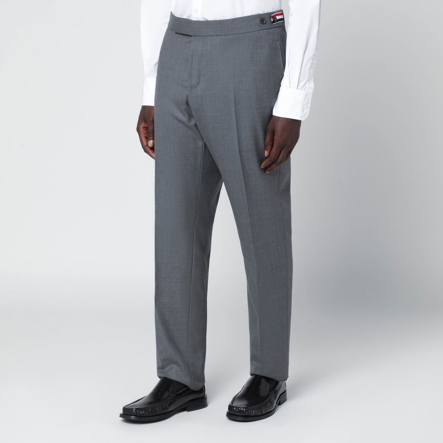 Thom Browne Pantalone grigio in lana, view 3