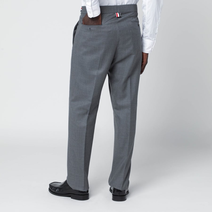 Thom Browne Pantalone grigio in lana, view 4
