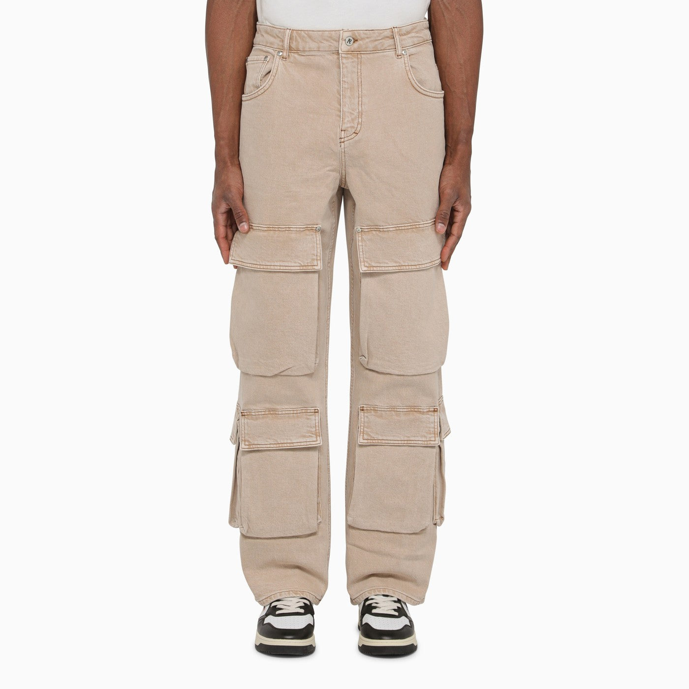 REPRESENT Pantalone cargo R3Ca beige in denim
