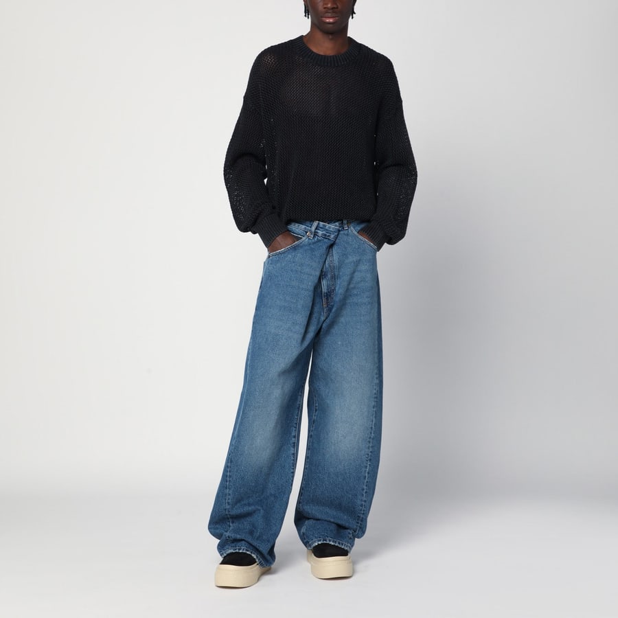REPRESENT Maglione nero in cotone, view 2