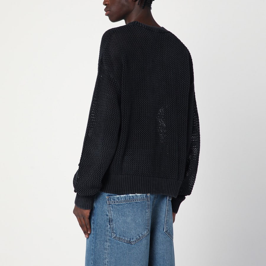 REPRESENT Maglione nero in cotone, view 3