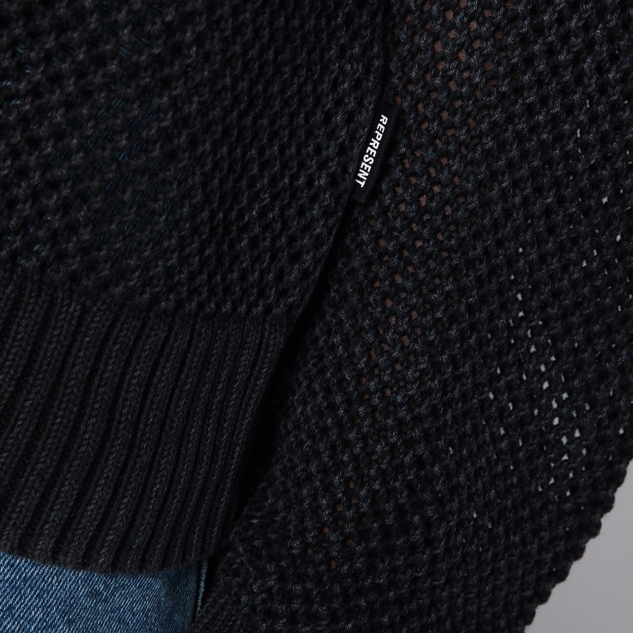 REPRESENT Maglione nero in cotone, view 4