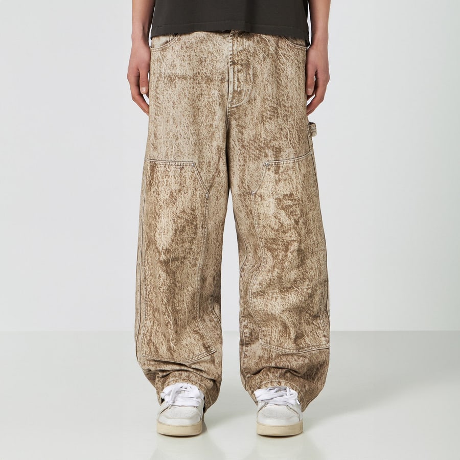 1989 STUDIO Pantaloni da carpentiere in denim stampato camo