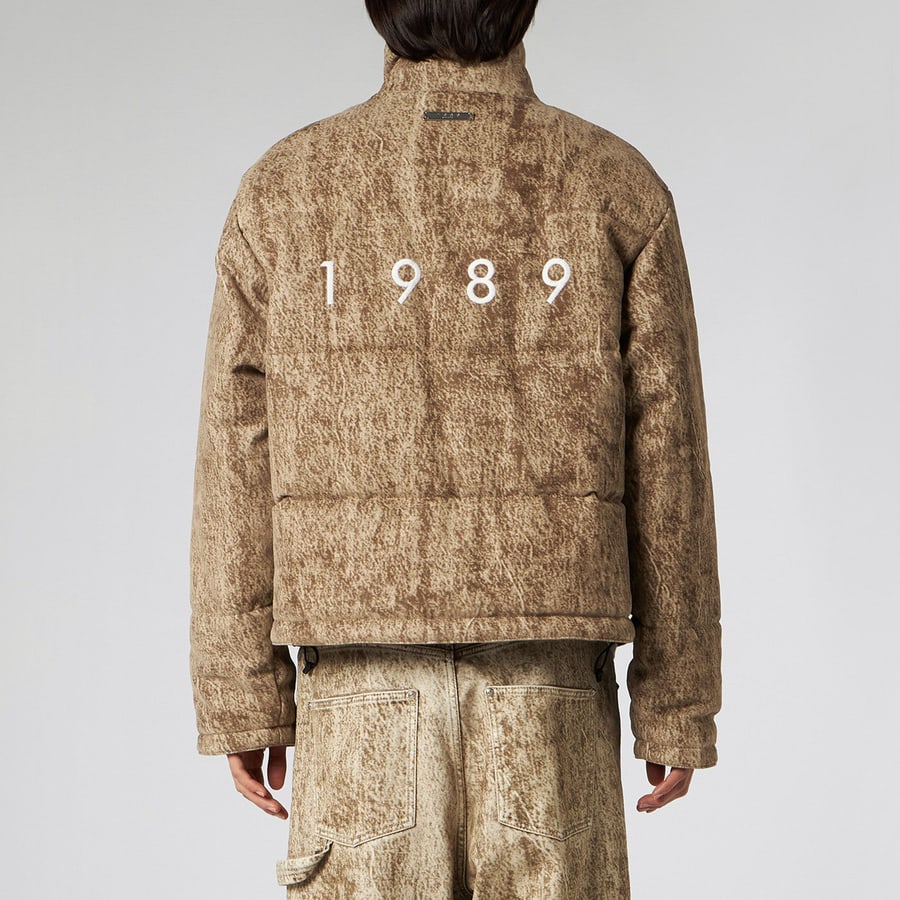 1989 STUDIO Piumino 1989 in denim stampato camo, view 3
