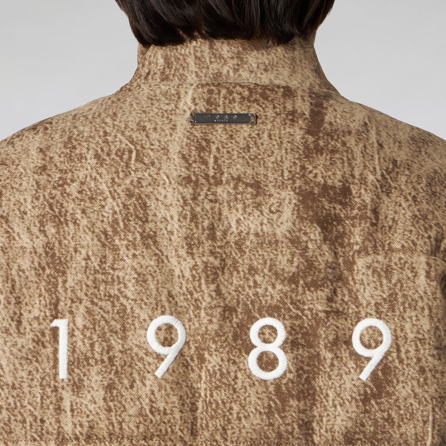 1989 STUDIO Piumino 1989 in denim stampato camo, view 5
