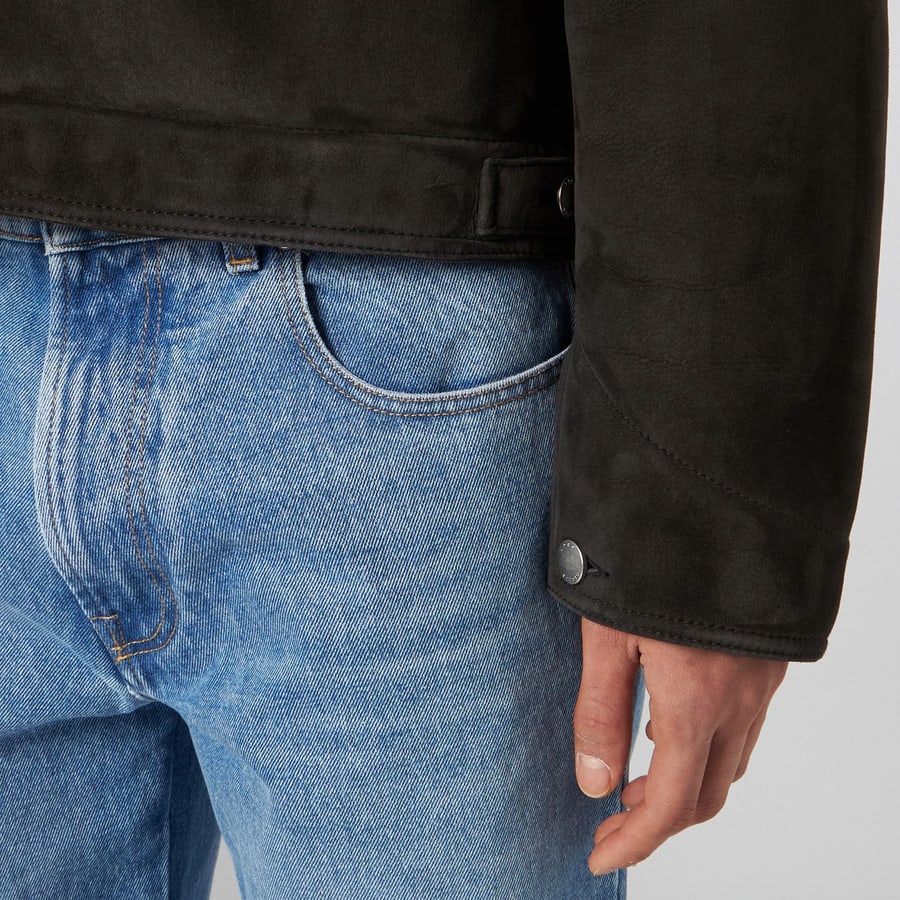 1989 STUDIO Giacca shearling marrone scuro, view 4