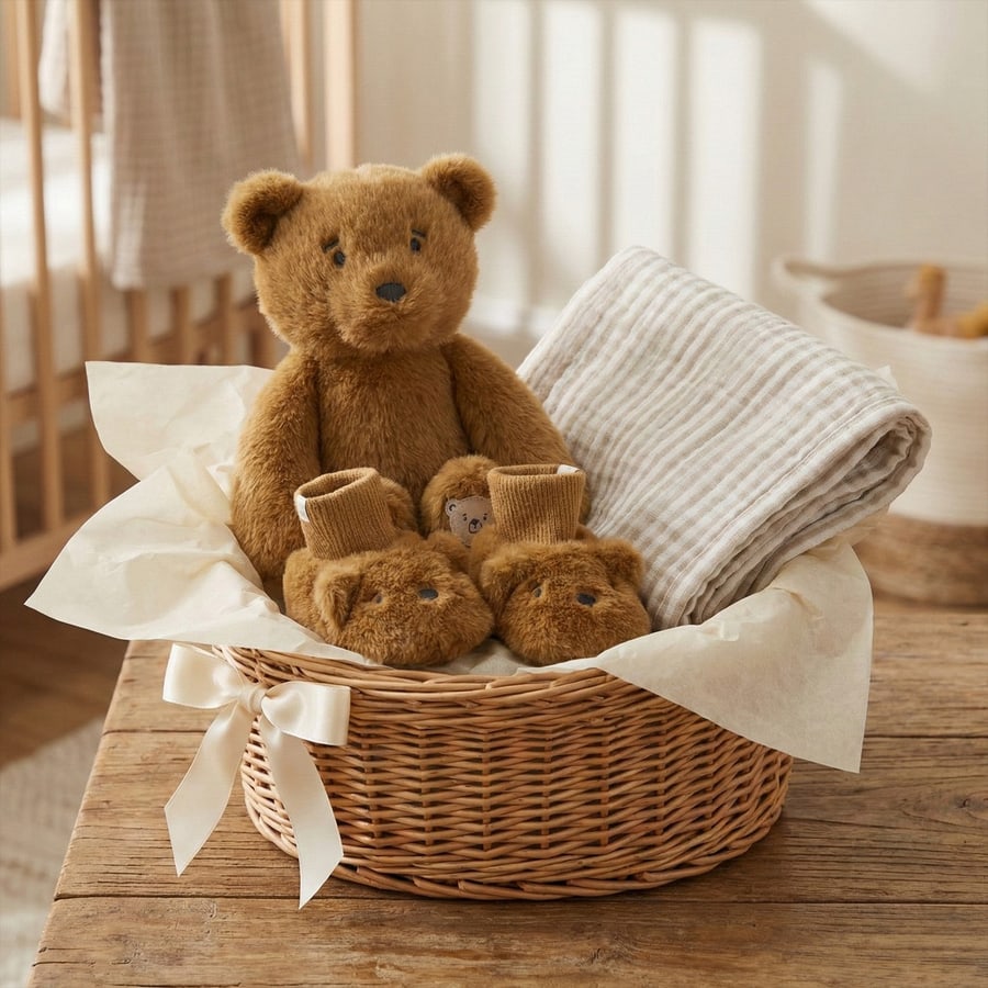 LIEWOOD Set pantofole Beth Bear e peluche, view 2